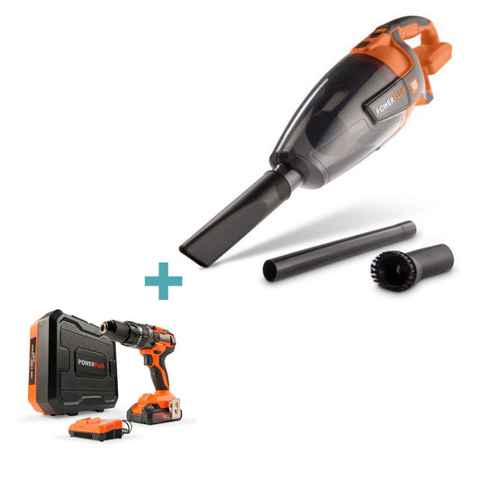Dual Power -  20V Cordless Hand Held Vacuum Cleaner - Drill Combo