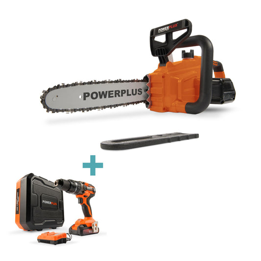 Dual Power - 20V Cordless Chainsaw - 300mm - Drill Combo
