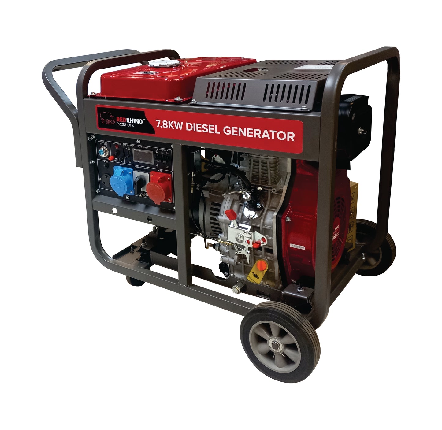 Red Rhino - 8.5kW Diesel Generator - 10.6KVA - Single phase / Three phase