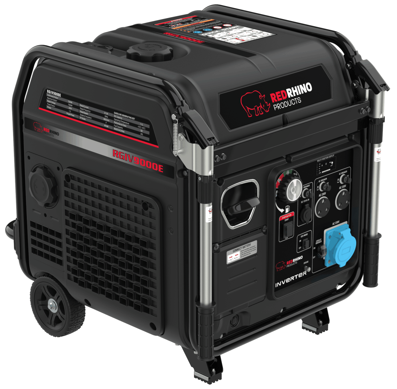 Red Rhino - 7.5kW Petrol Inverter Generator - 9.3KVA