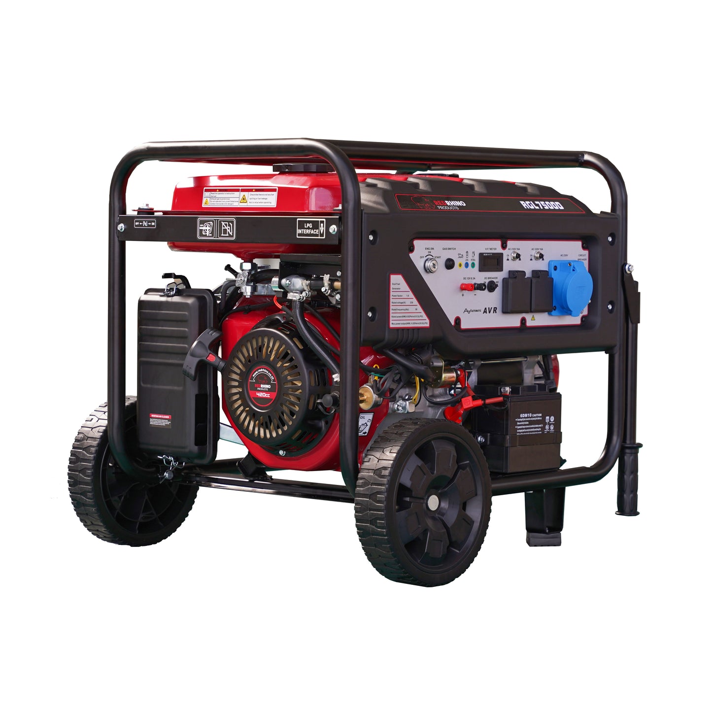 Red Rhino - 6.5kW Dual Fuel Generator - 8KVA
