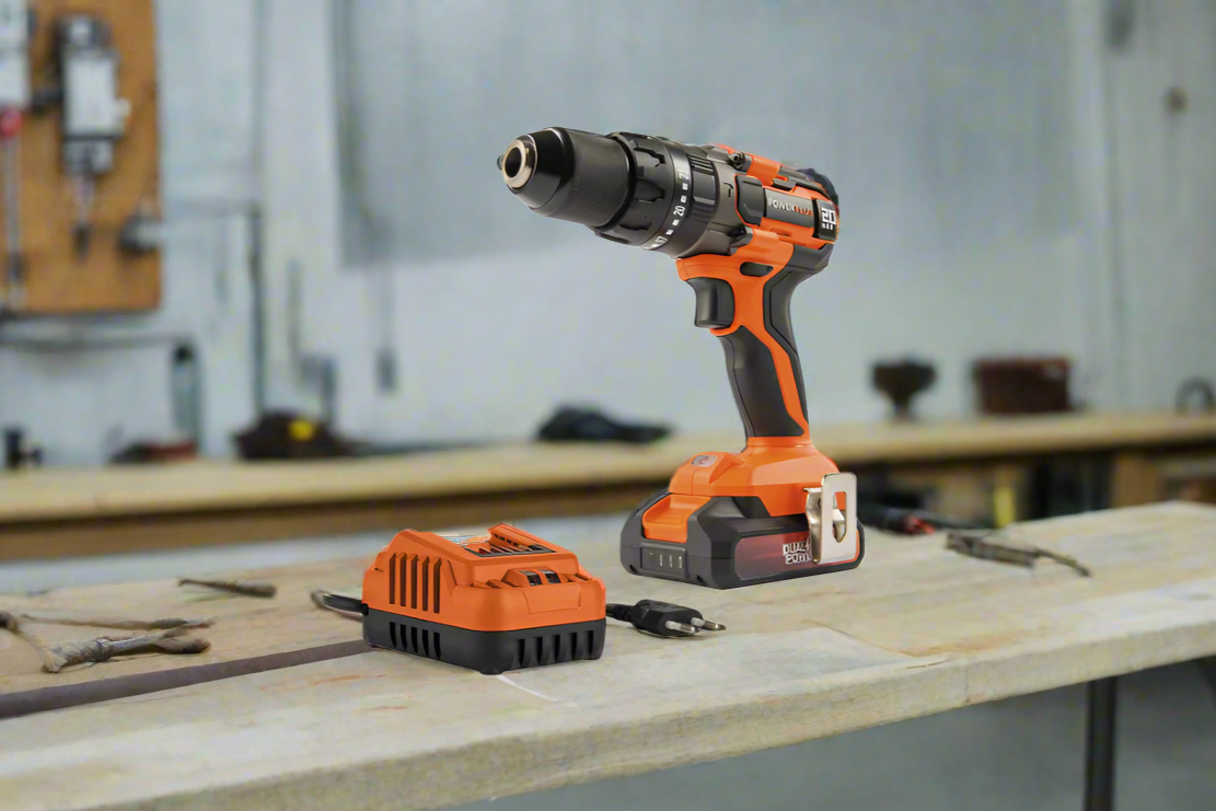 Dual Power- 20V Impact Drill/Screwdriver Set - 2A Charger & 20V Battery included