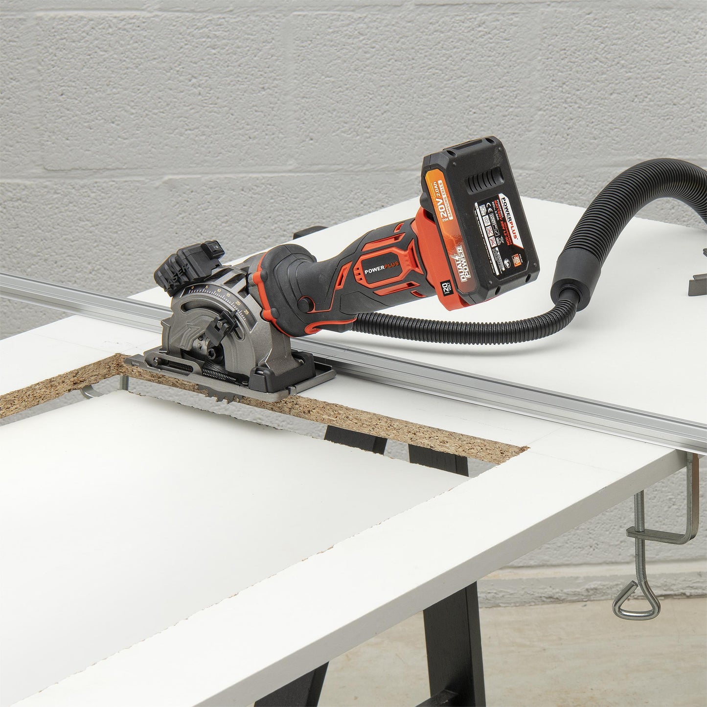 Dual Power - 20V Cordless Plunge Saw - Orange (unit only)