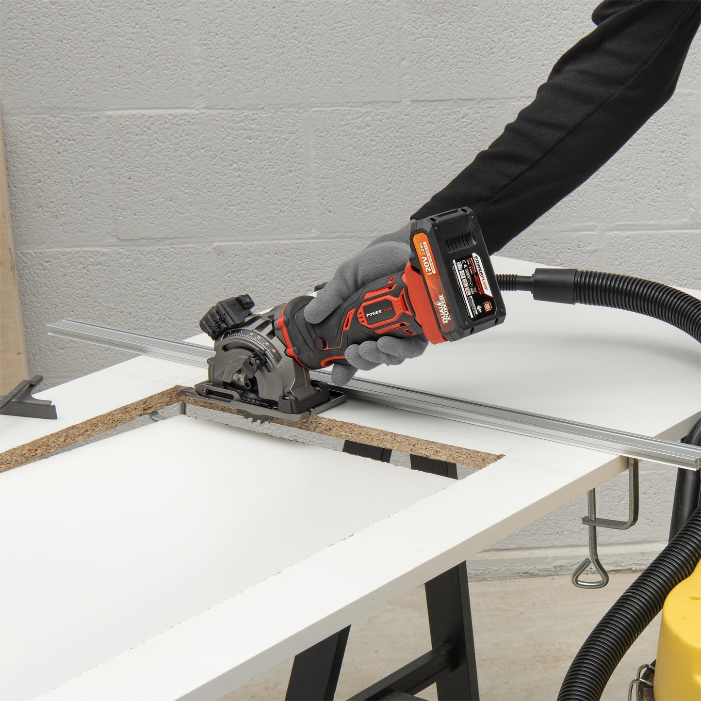 Dual Power - 20V Cordless Plunge Saw - Orange (unit only)