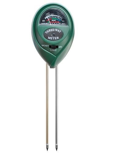 Red Rhino - 3-Way Moisture Meter/Soil Tester - Moisture, Light, PH