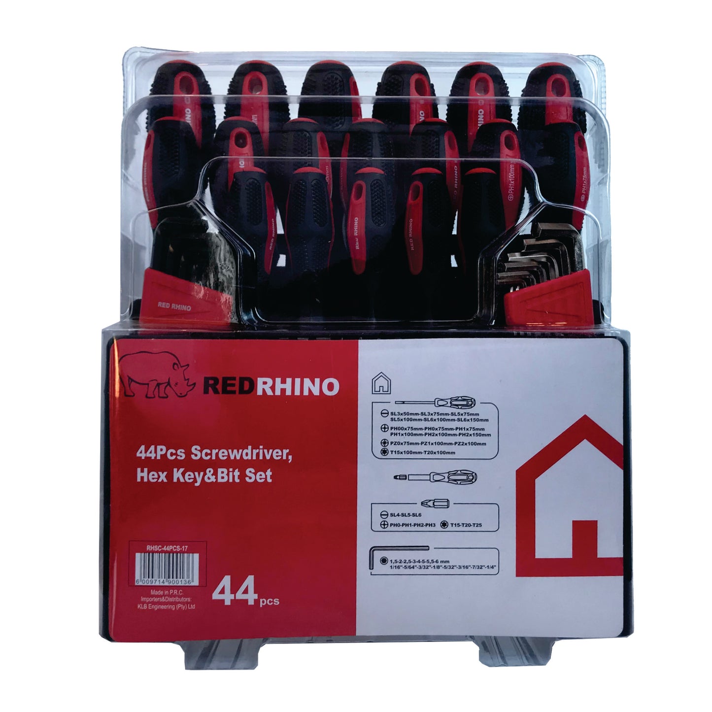 Red Rhino - Screwdriver Set - 44 Pieces