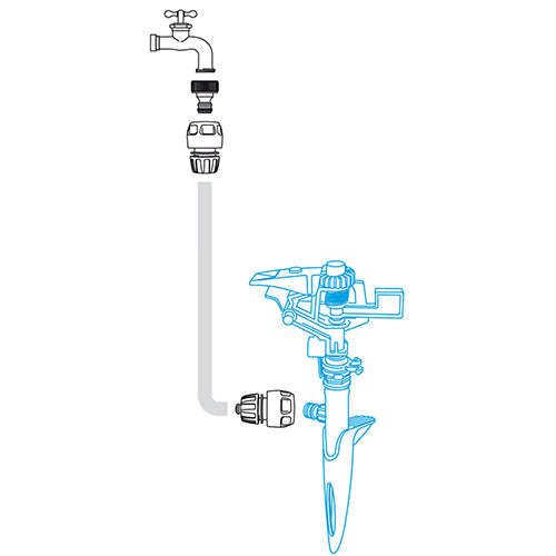 GF Garden - SPIT 1 Pulsating Sprinkler - Black