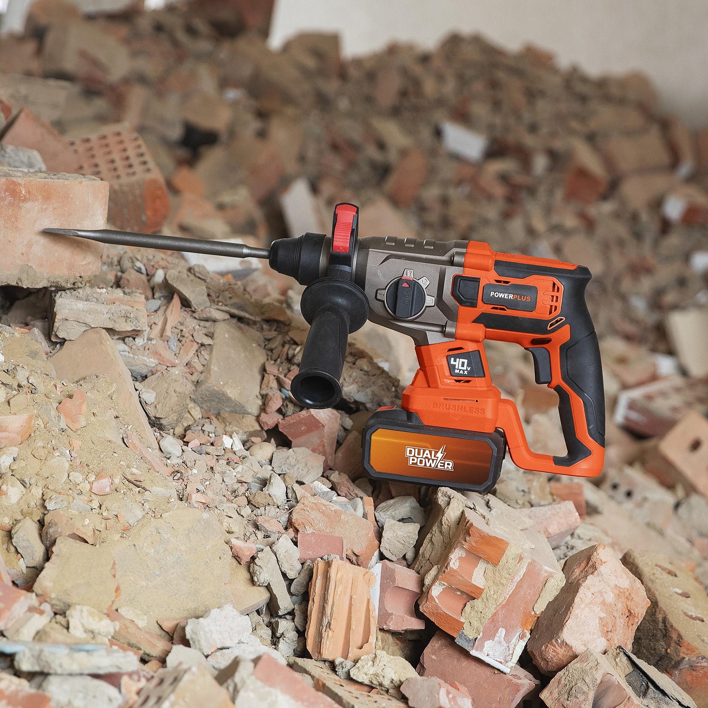 Dual Power - 40V Cordless Hammer Drill Brushless - 4 Functions(unit only)