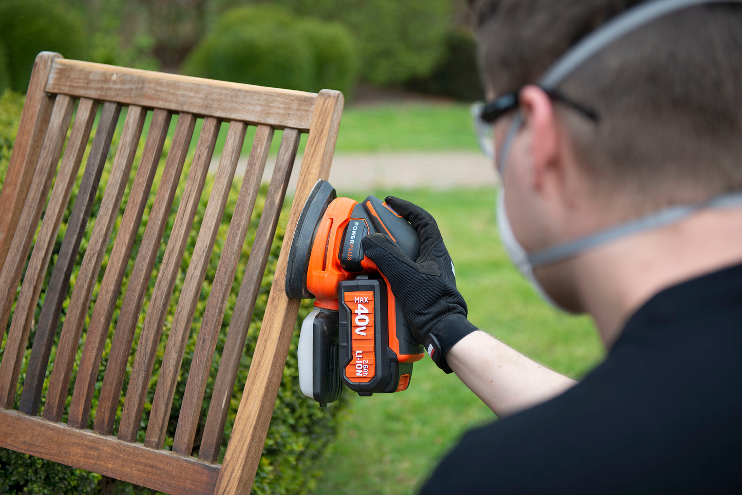 Dual Power - 20V Palm Sander - Orange (unit only)