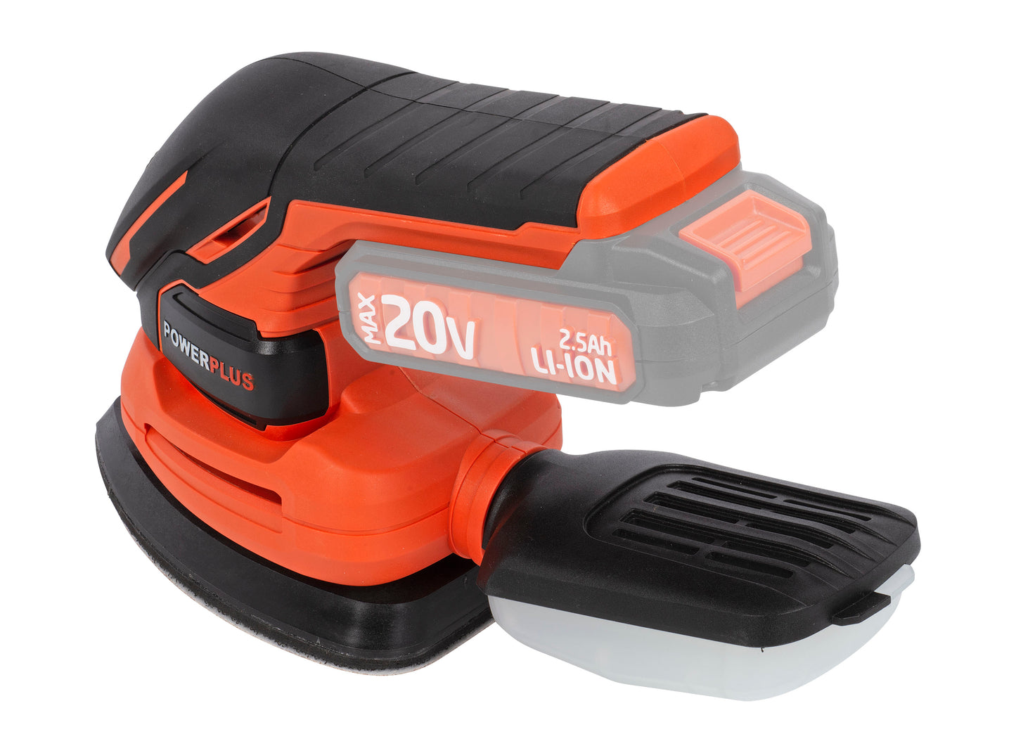 Dual Power - 20V Palm Sander - Orange (unit only)