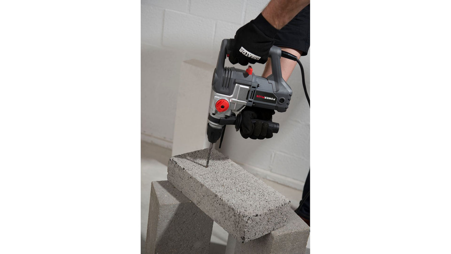 Power Plus - 900w Hammer Drill + Kit - Grey