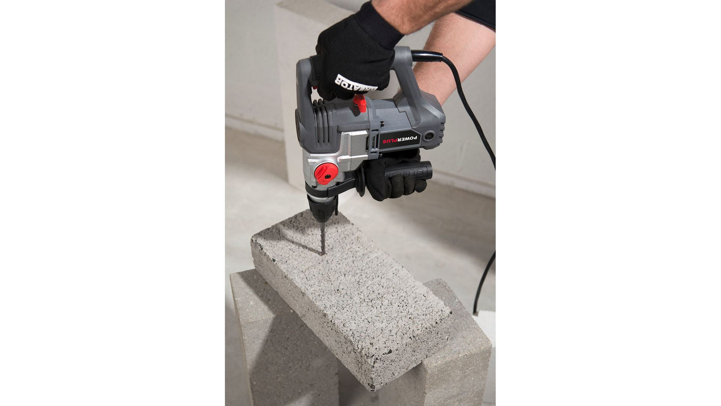 Power Plus - 900w Hammer Drill + Kit - Grey