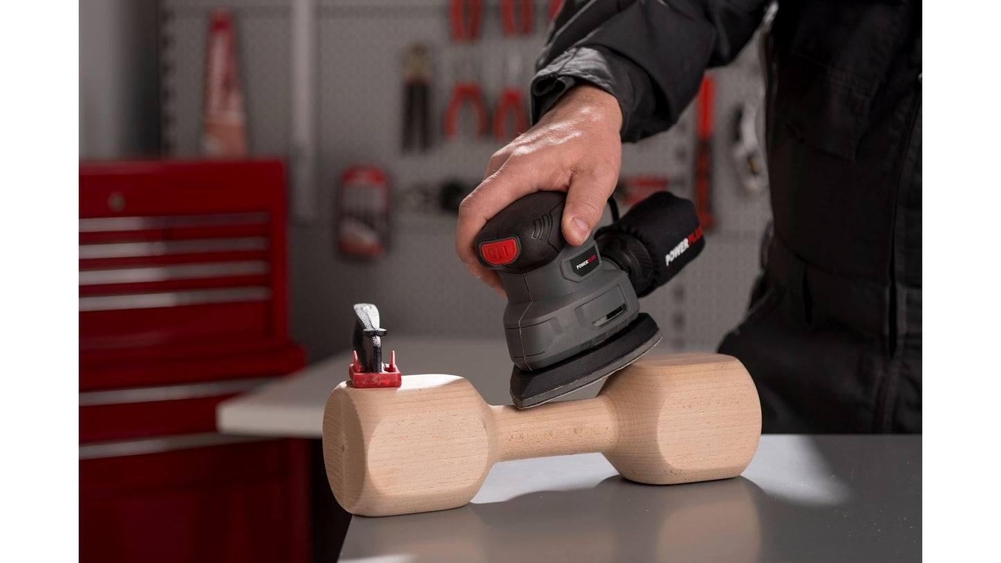 Power Plus - 140w Palm Sander + Dust Bag - Grey