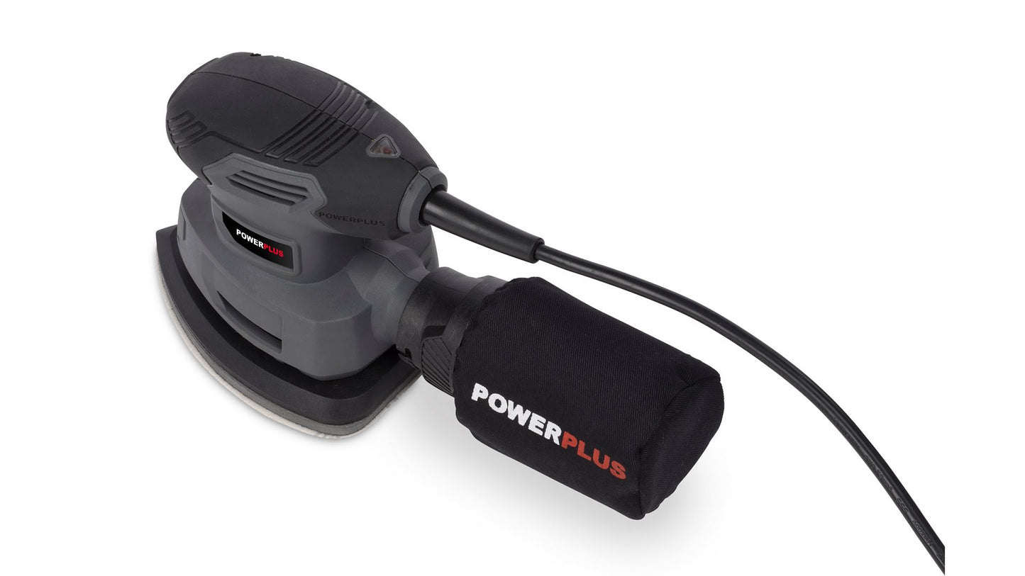 Power Plus - 140w Palm Sander + Dust Bag - Grey