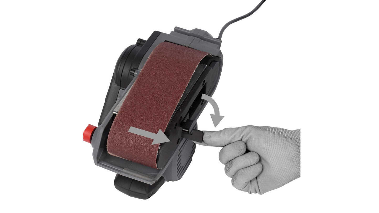 Power Plus - 1010W Belt Sander + Dust Bag - Grey