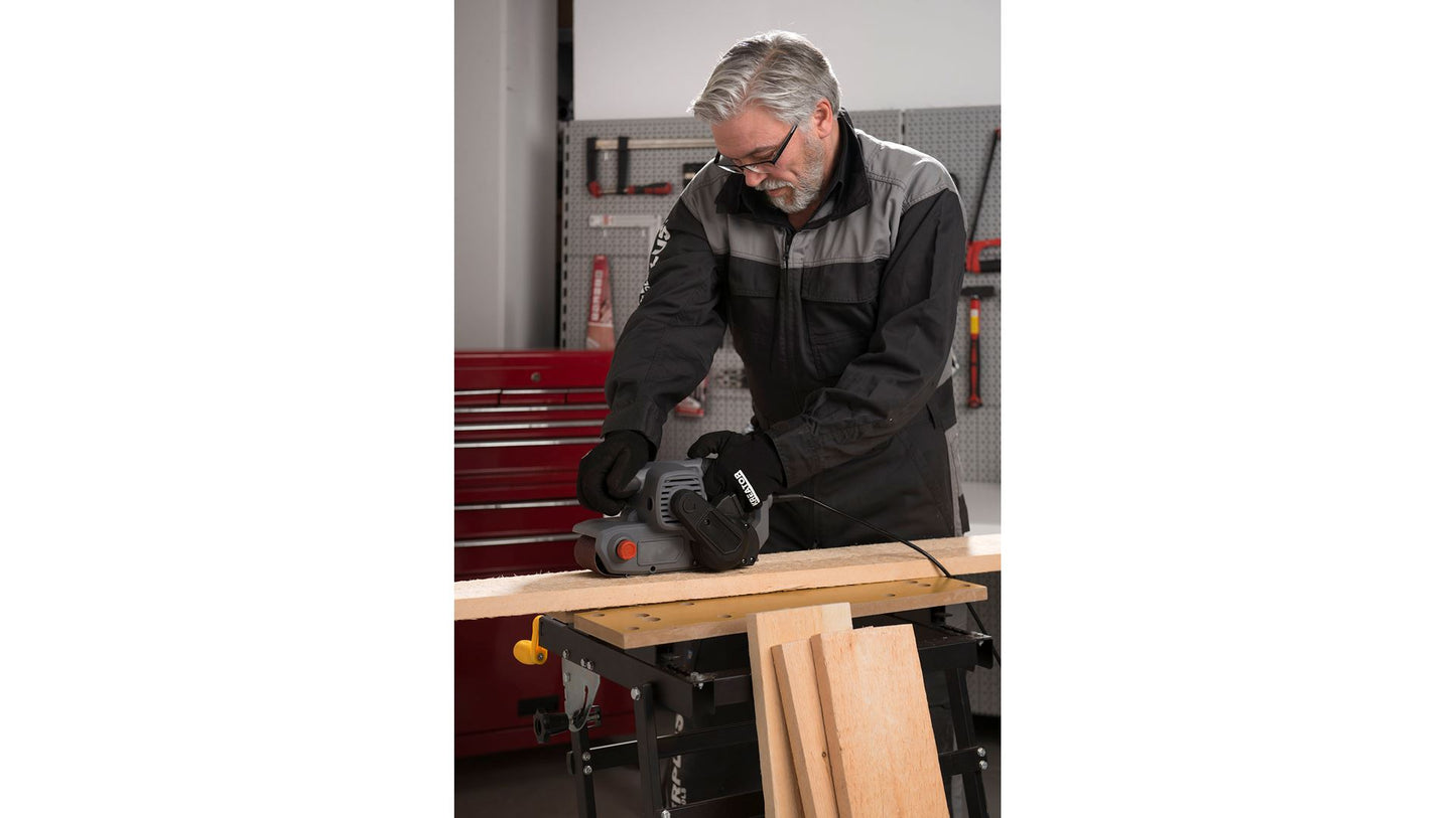 Power Plus - 1010W Belt Sander + Dust Bag - Grey