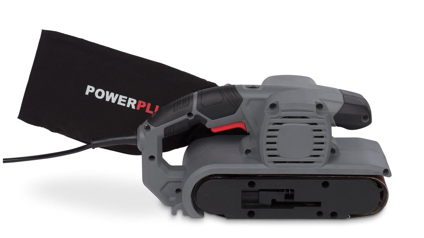 Power Plus - 1010W Belt Sander + Dust Bag - Grey