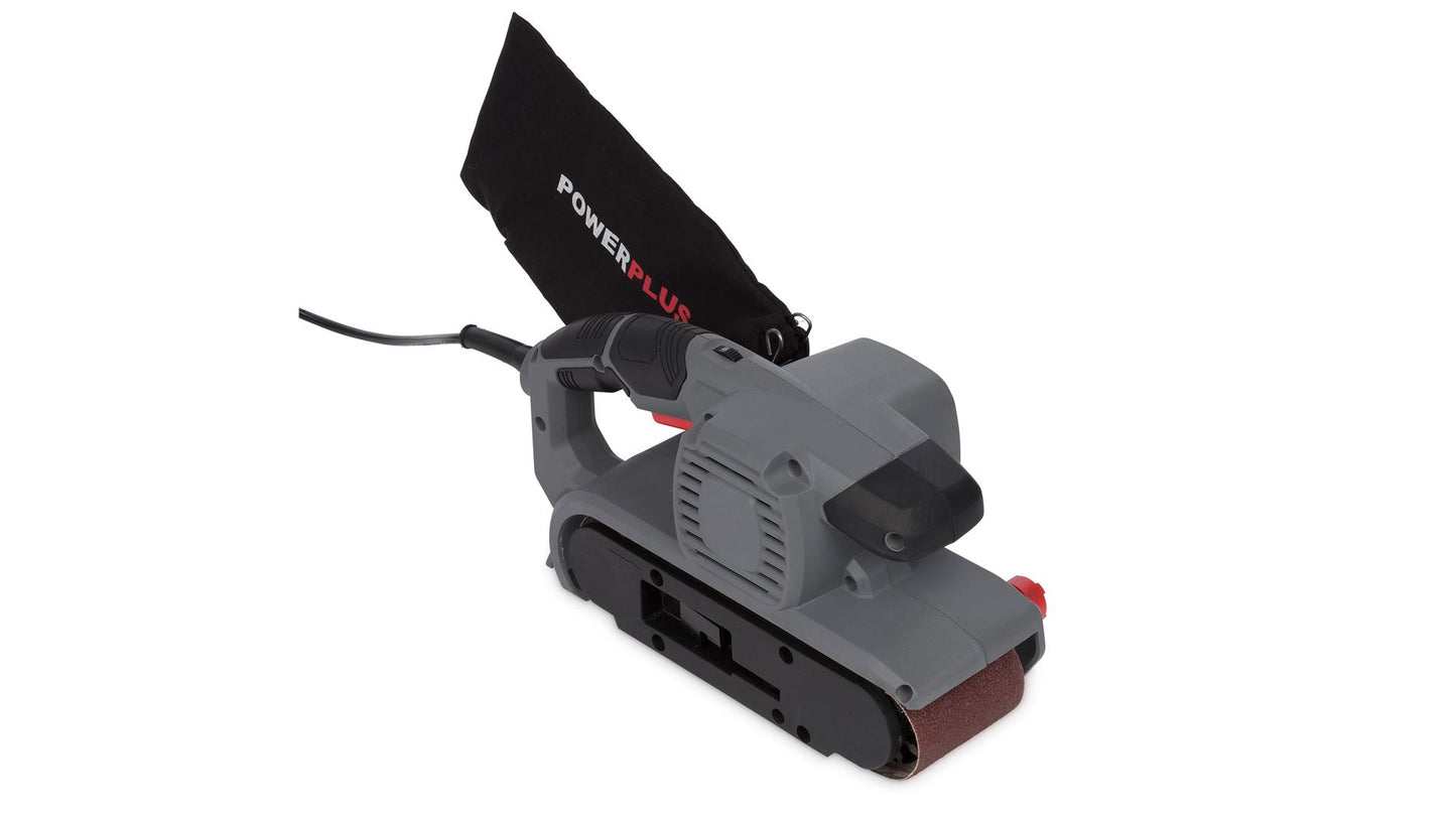 Power Plus - 1010W Belt Sander + Dust Bag - Grey
