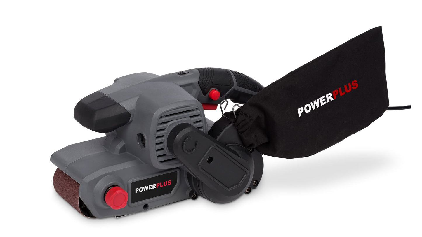 Power Plus - 1010W Belt Sander + Dust Bag - Grey