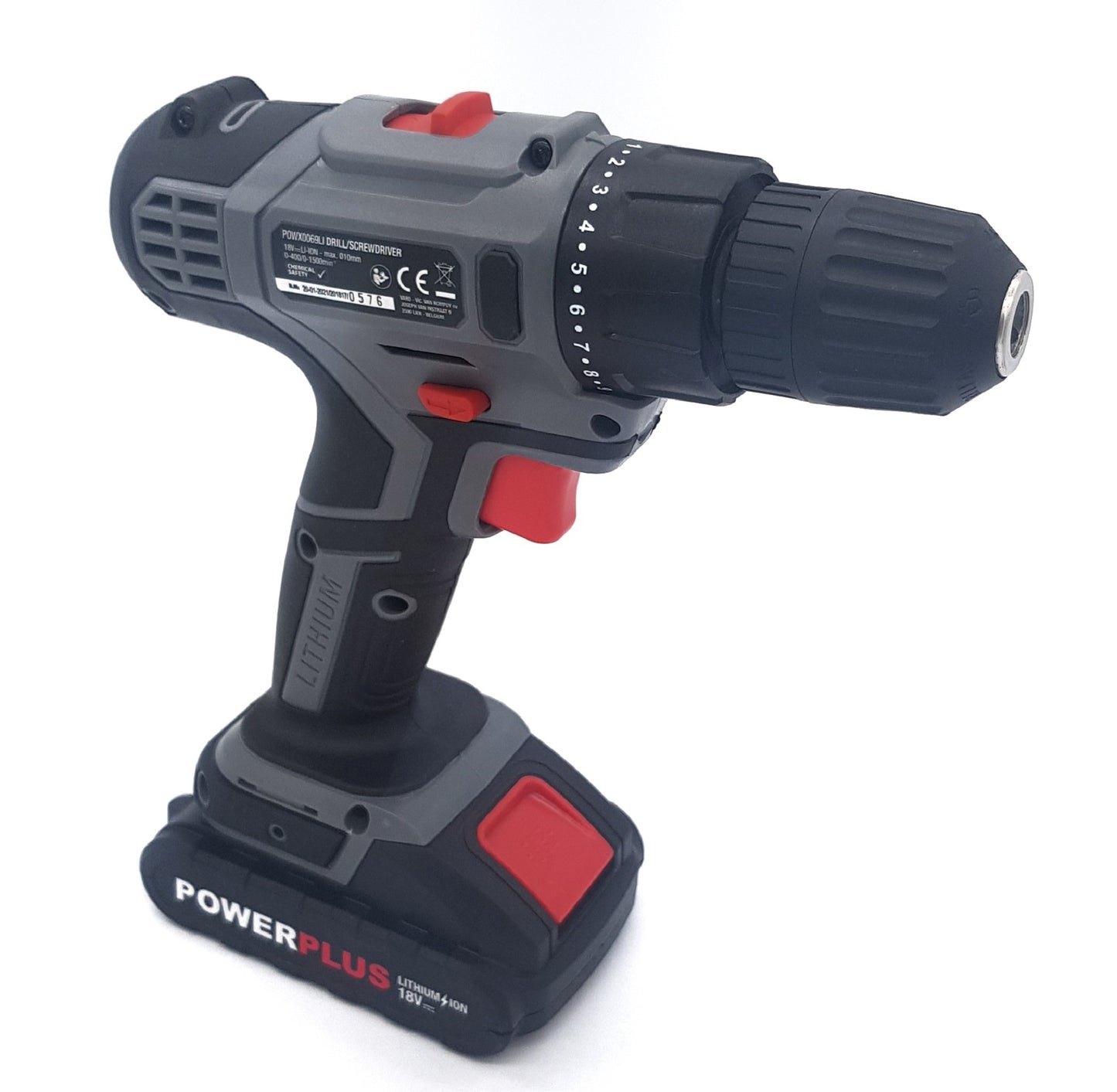 Power Plus - 18V Cordless Compact Screwdriver/Drill - Grey