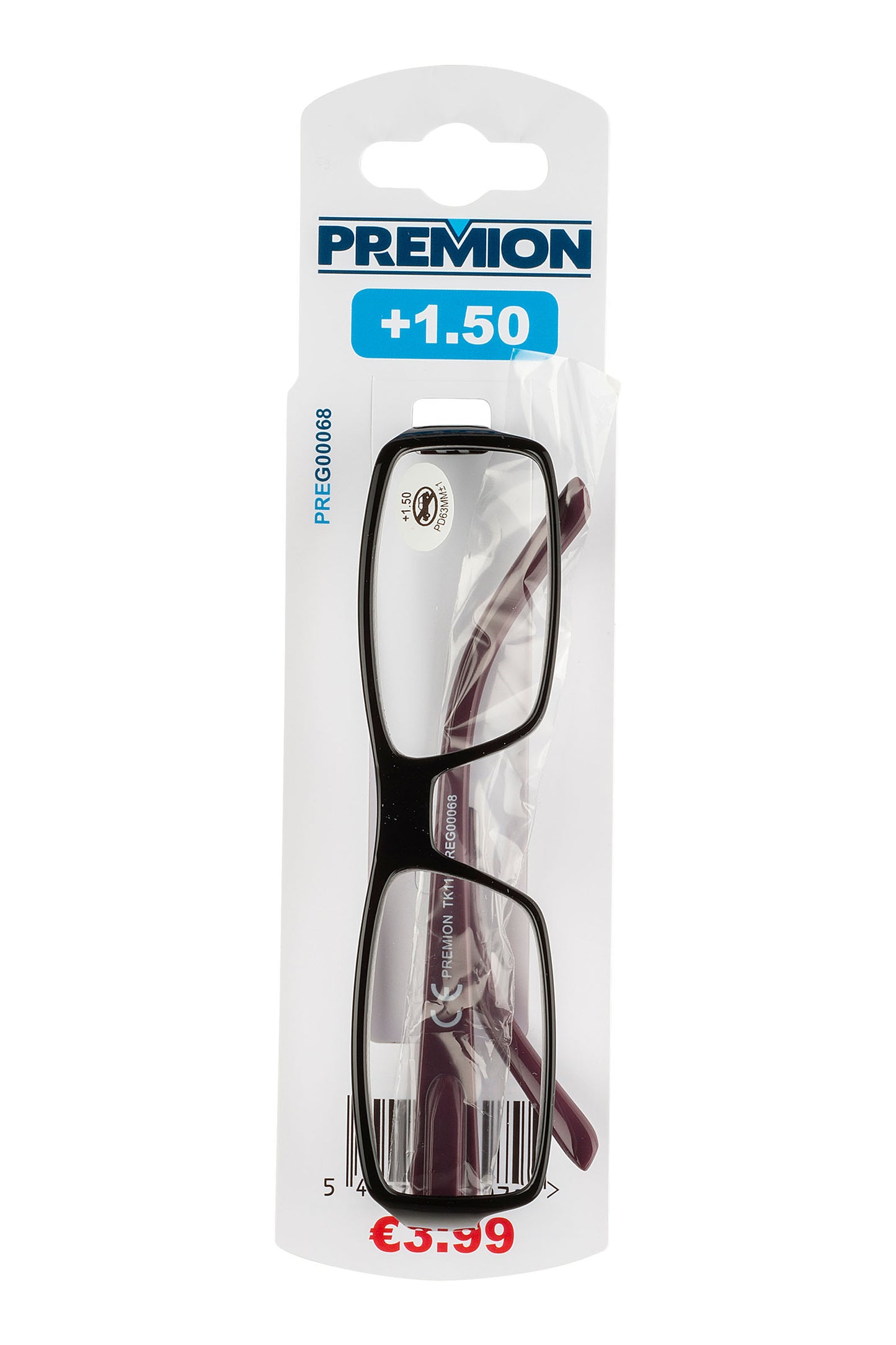 Premion - Reading Glasses - Black/Red (Model 4)