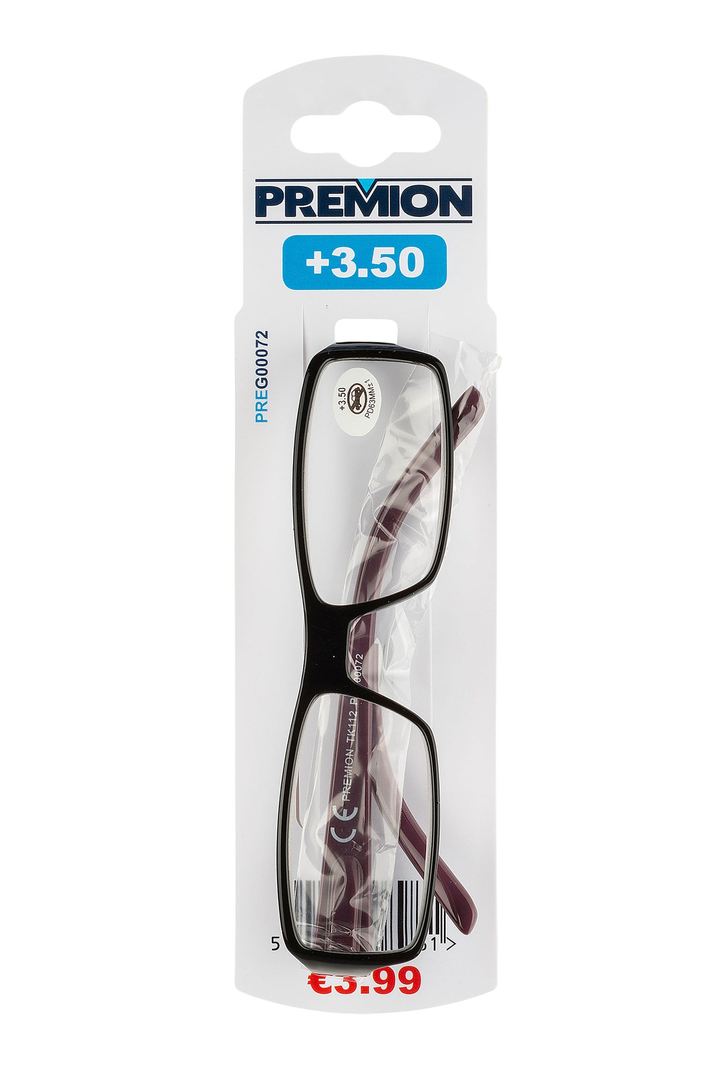 Premion - Reading Glasses - Black/Red (Model 4)