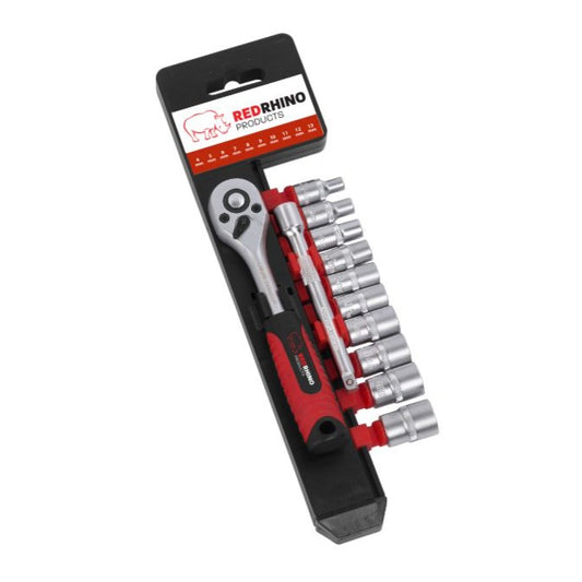 Red Rhino - Ratchet Socket Set - 12 Pieces