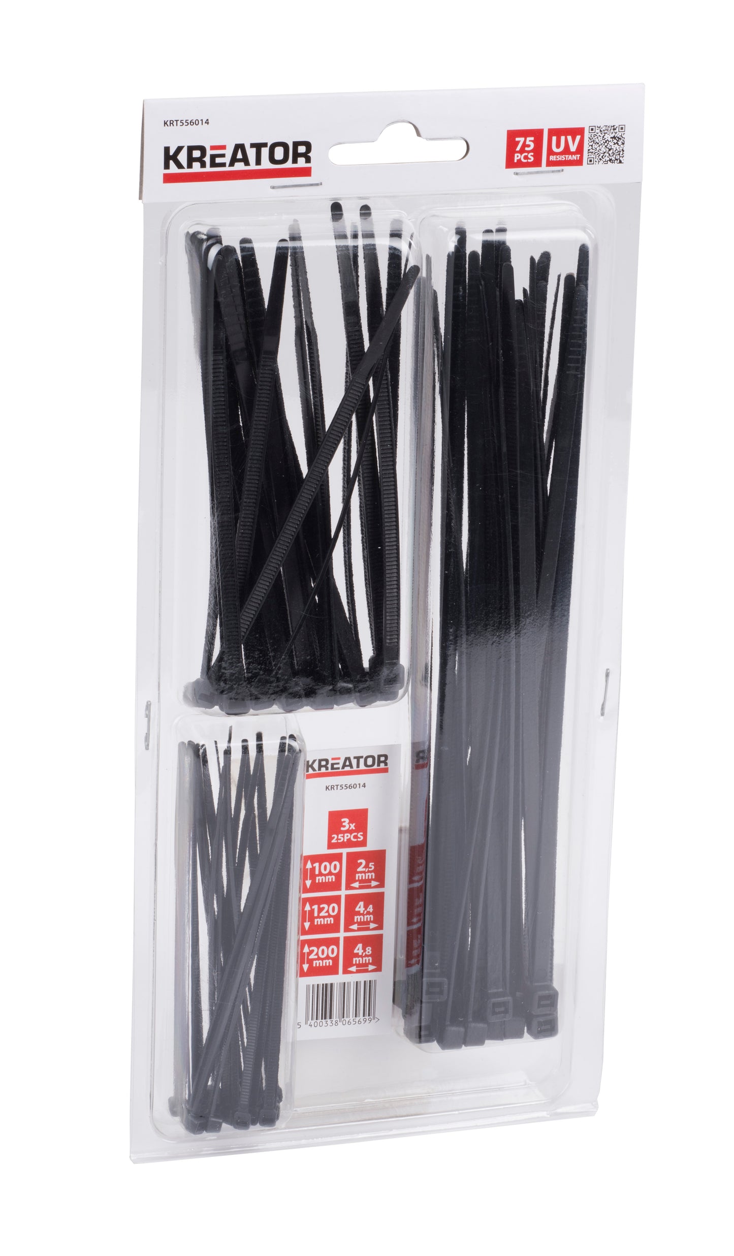 Kreator - Cable Tie Set - Black - 75pcs