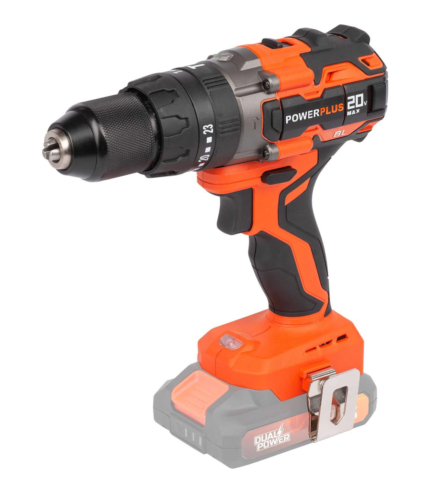 Dual Power - 20V Cordless Impact Drill Brushless - Orange (unit only)