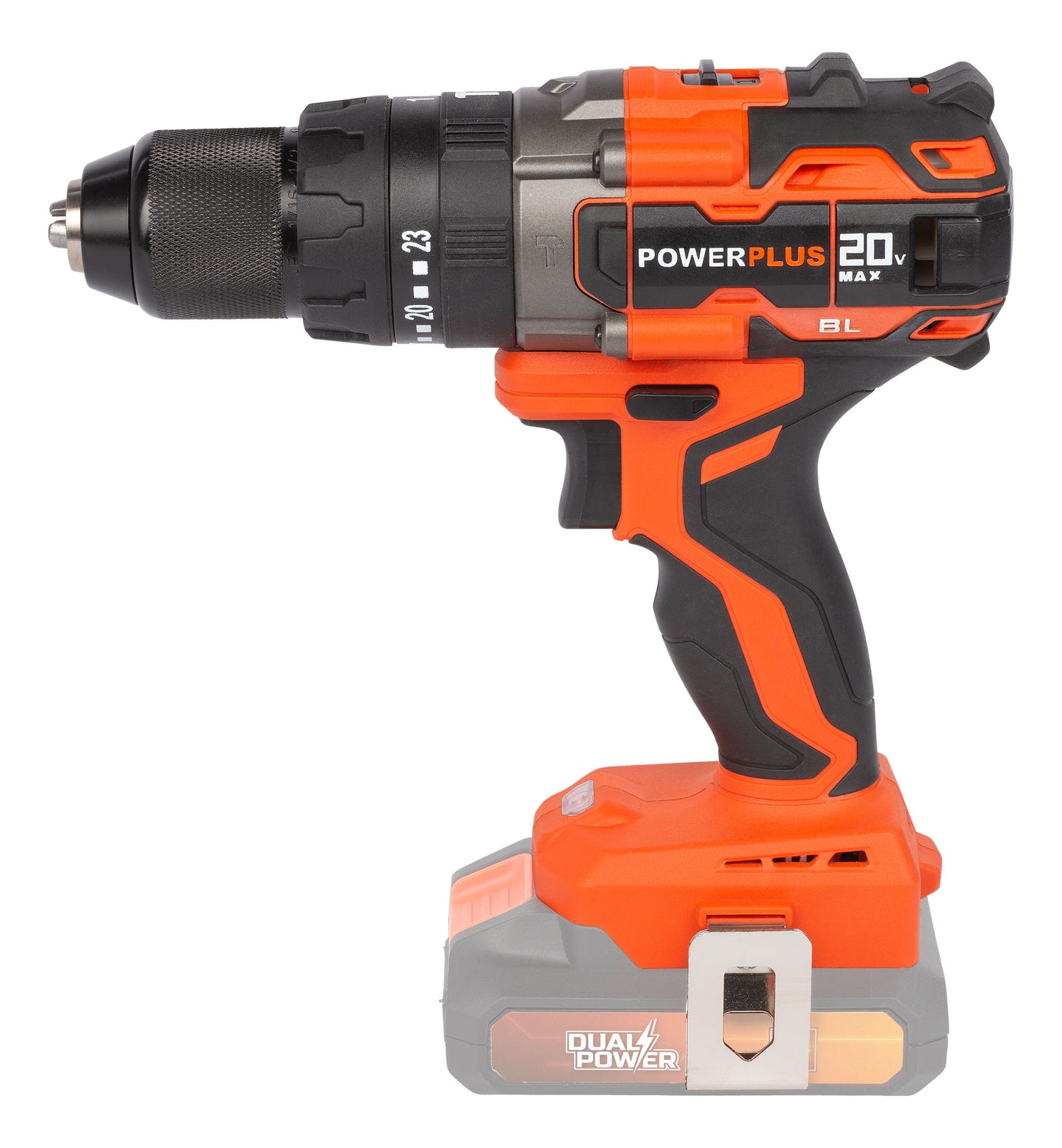 Dual Power - 20V Cordless Impact Drill Brushless - Orange (unit only)