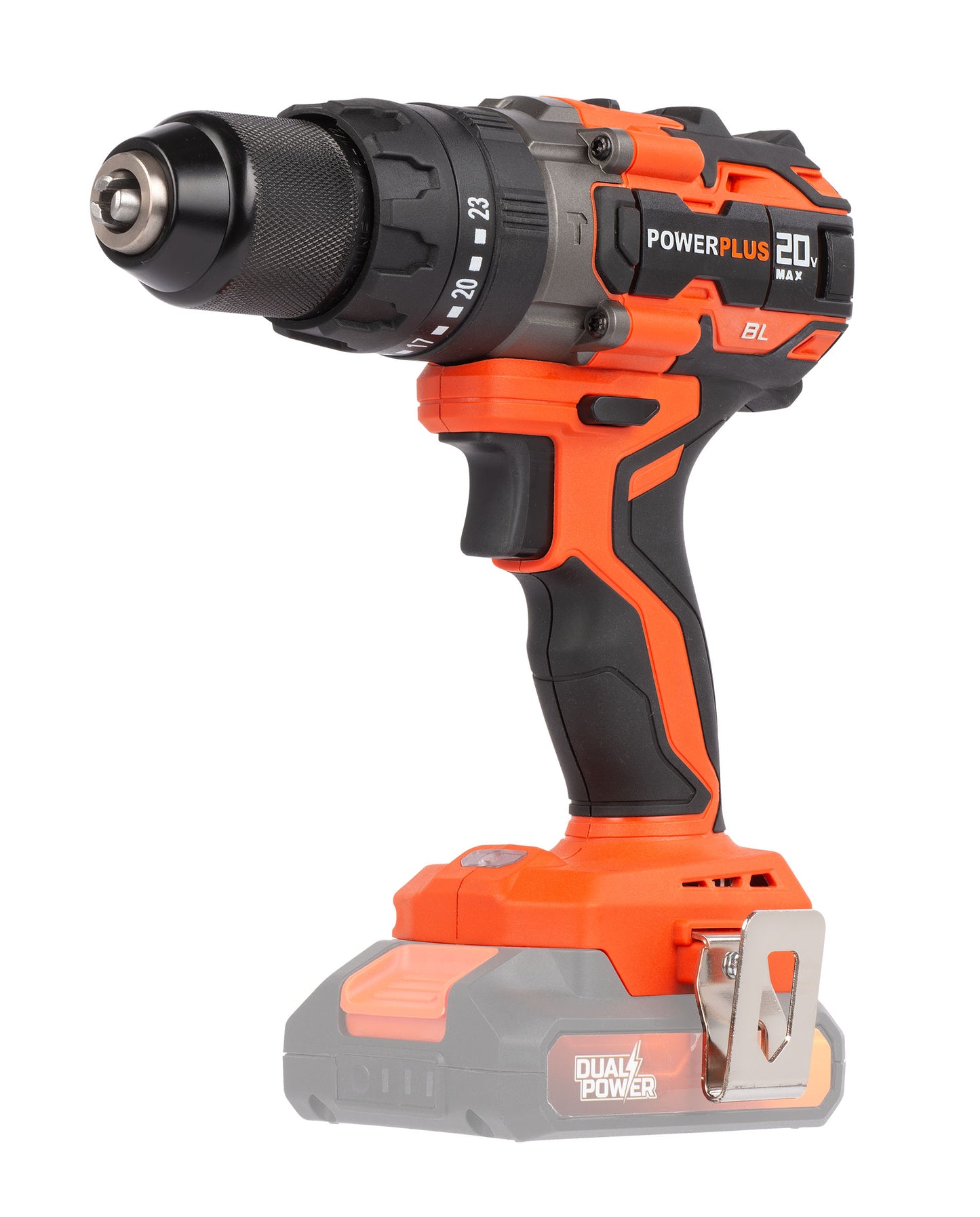 Dual Power - 20V Cordless Impact Drill Brushless - Orange (unit only)