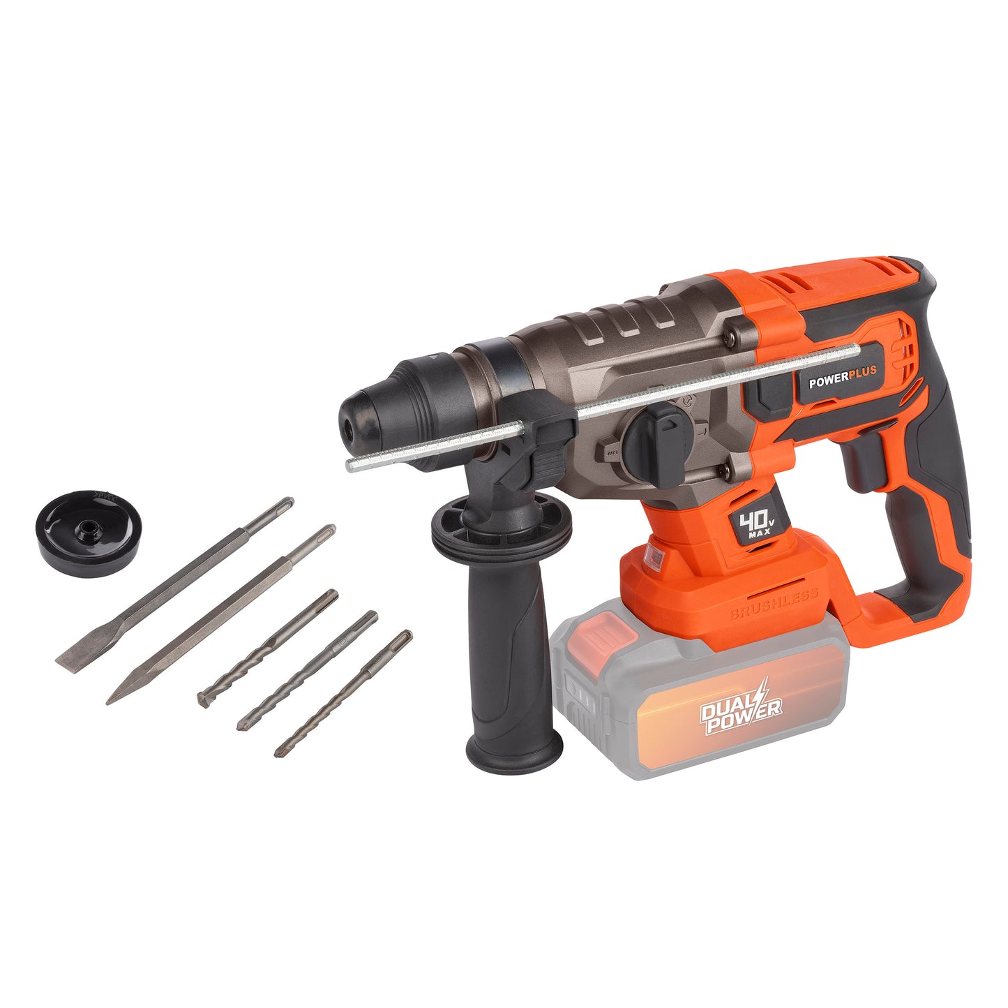 Dual Power - 40V Cordless Hammer Drill Brushless - 4 Functions(unit only)