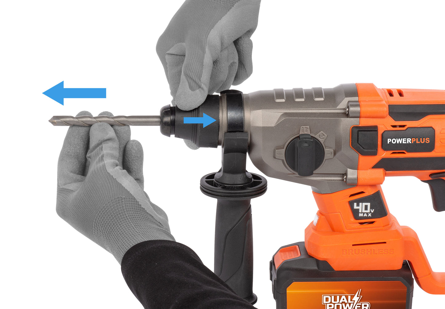 Dual Power - 40V Cordless Hammer Drill Brushless - 4 Functions(unit only)