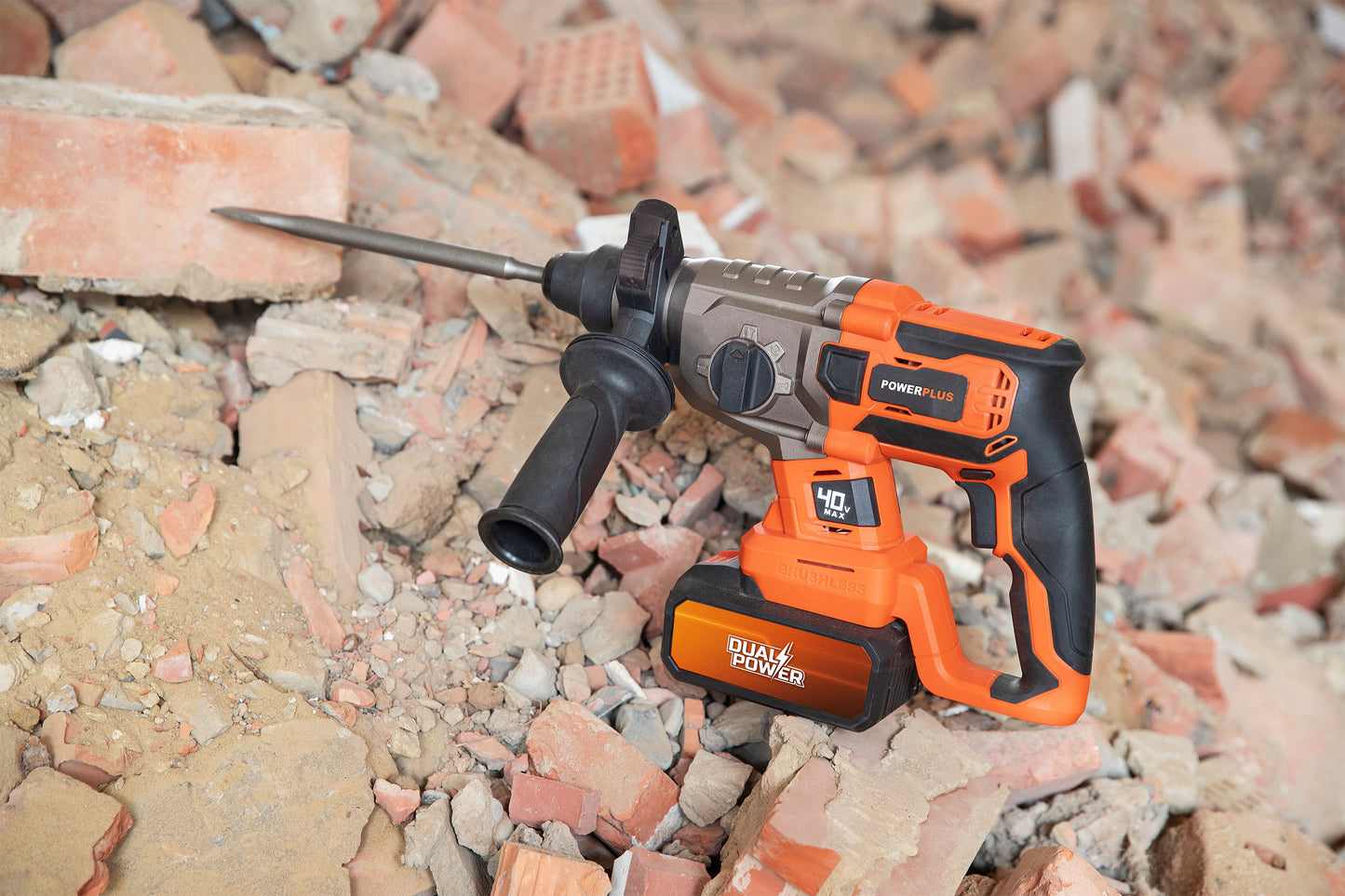 Dual Power - 40V Cordless Hammer Drill Brushless - 4 Functions(unit only)