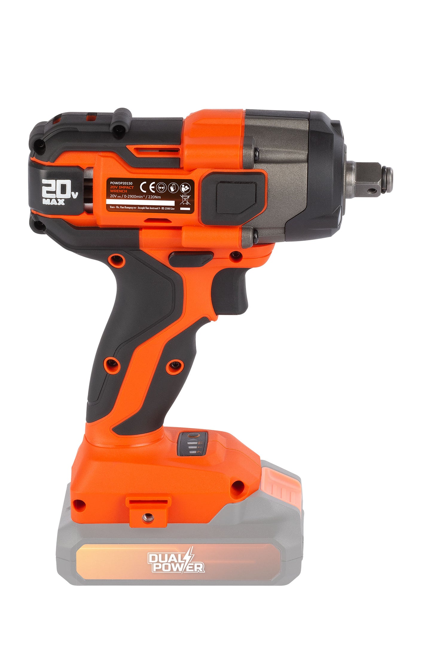 Dual Power - 20V Cordless Impact Wrench - Orange (unit only)