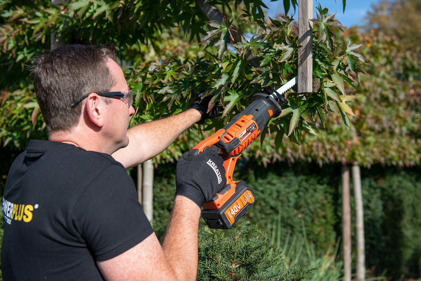 Dual Power - 20V Cordless Reciprocating Saw - Orange (unit only)