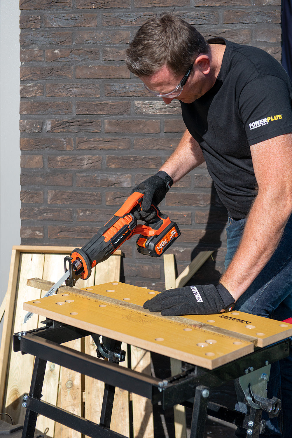 Dual Power - 20V Cordless Reciprocating Saw - Orange (unit only)