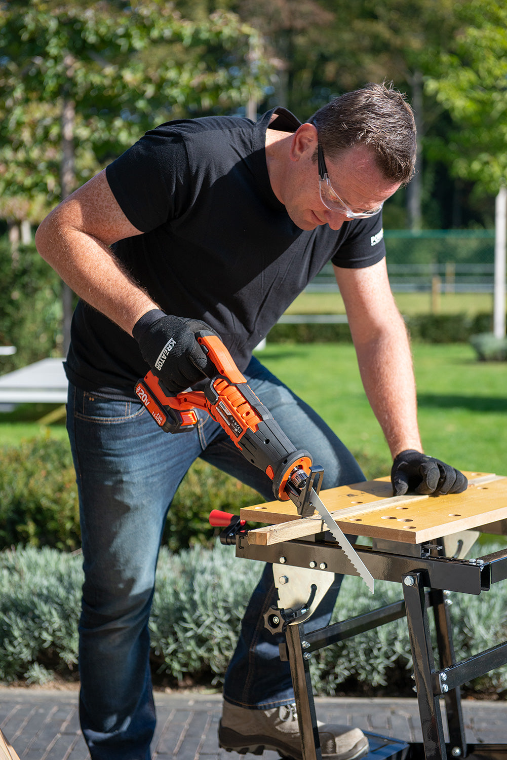 Dual Power - 20V Cordless Reciprocating Saw - Orange (unit only)