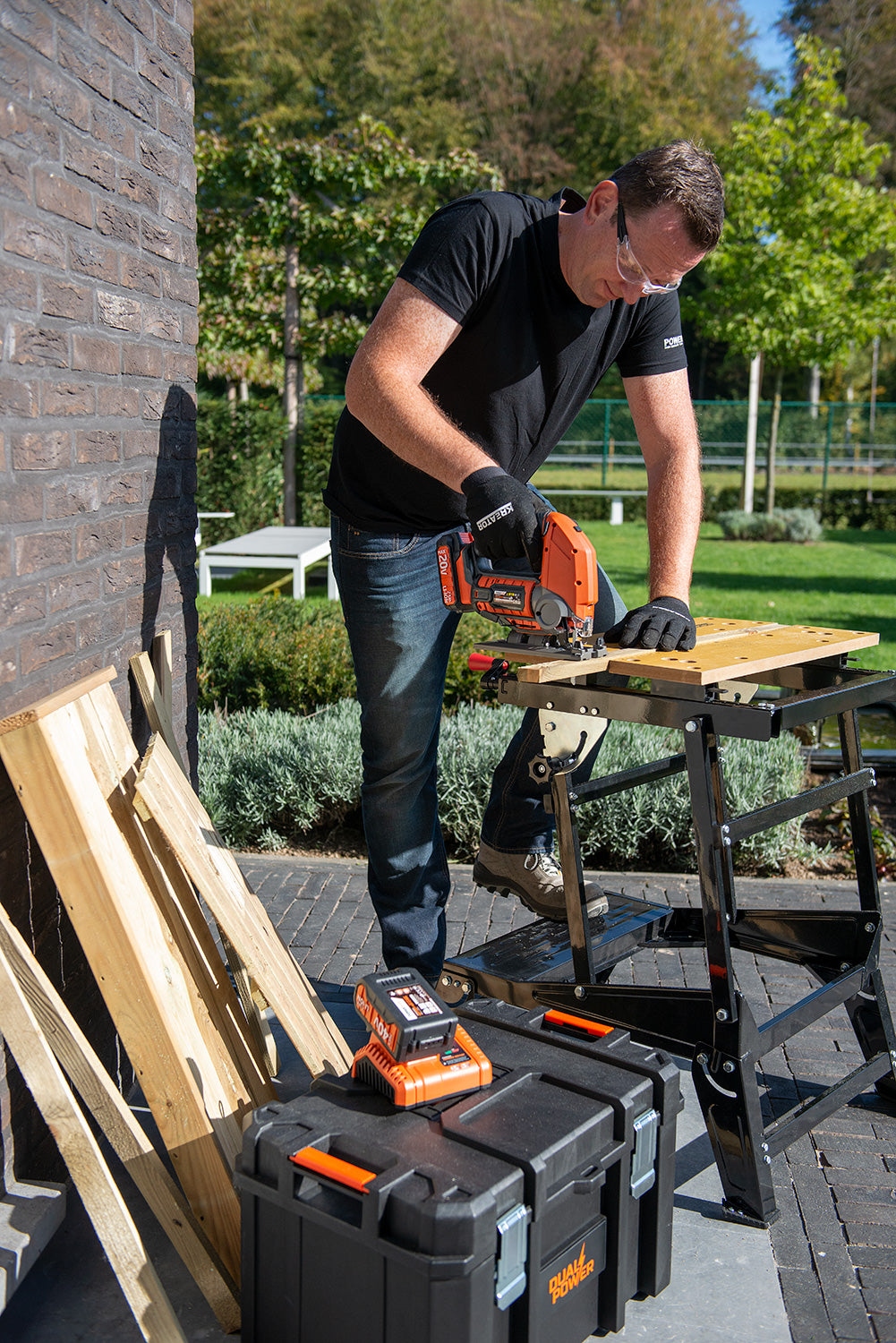 Dual Power - 20V Cordless Jigsaw - Orange (unit only)