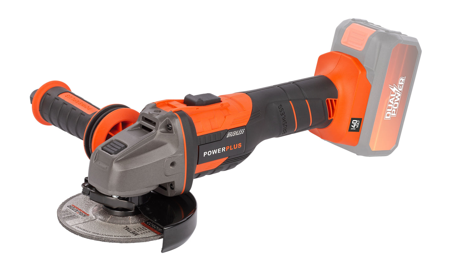 Dual Power - 40V Cordless Angle Grinder Brushless - 125mm (unit only)