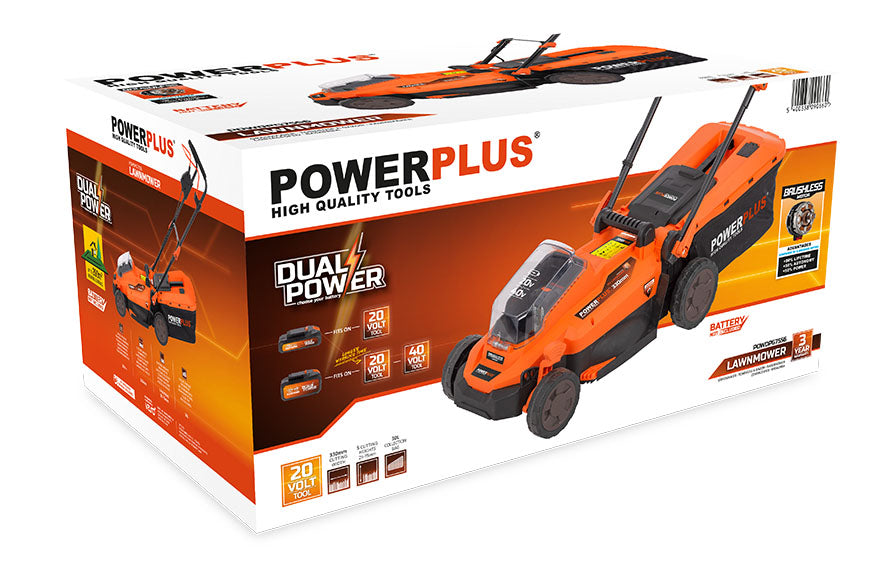Dual Power - 20V Cordless Lawnmower Brushless - 330mm (unit only)