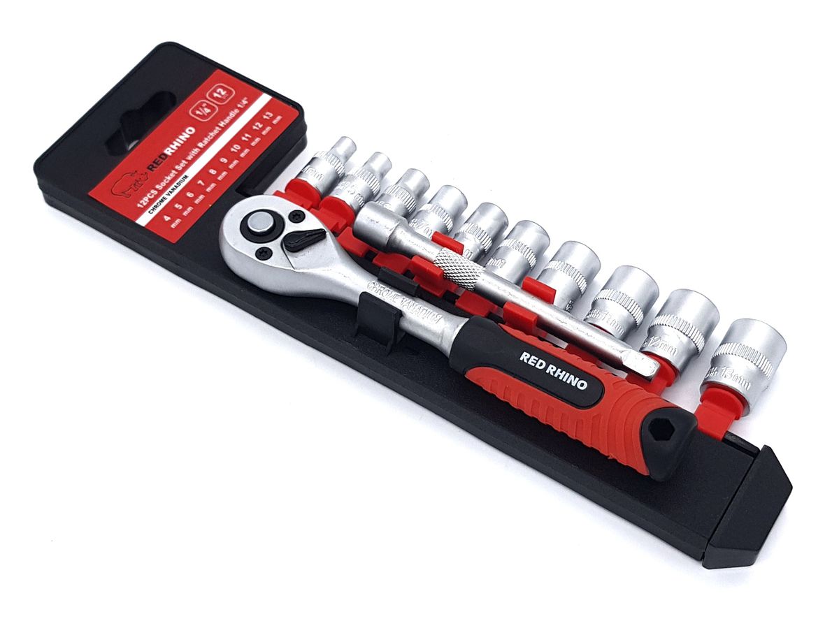 Red Rhino - Ratchet Socket Set - 12 Pieces