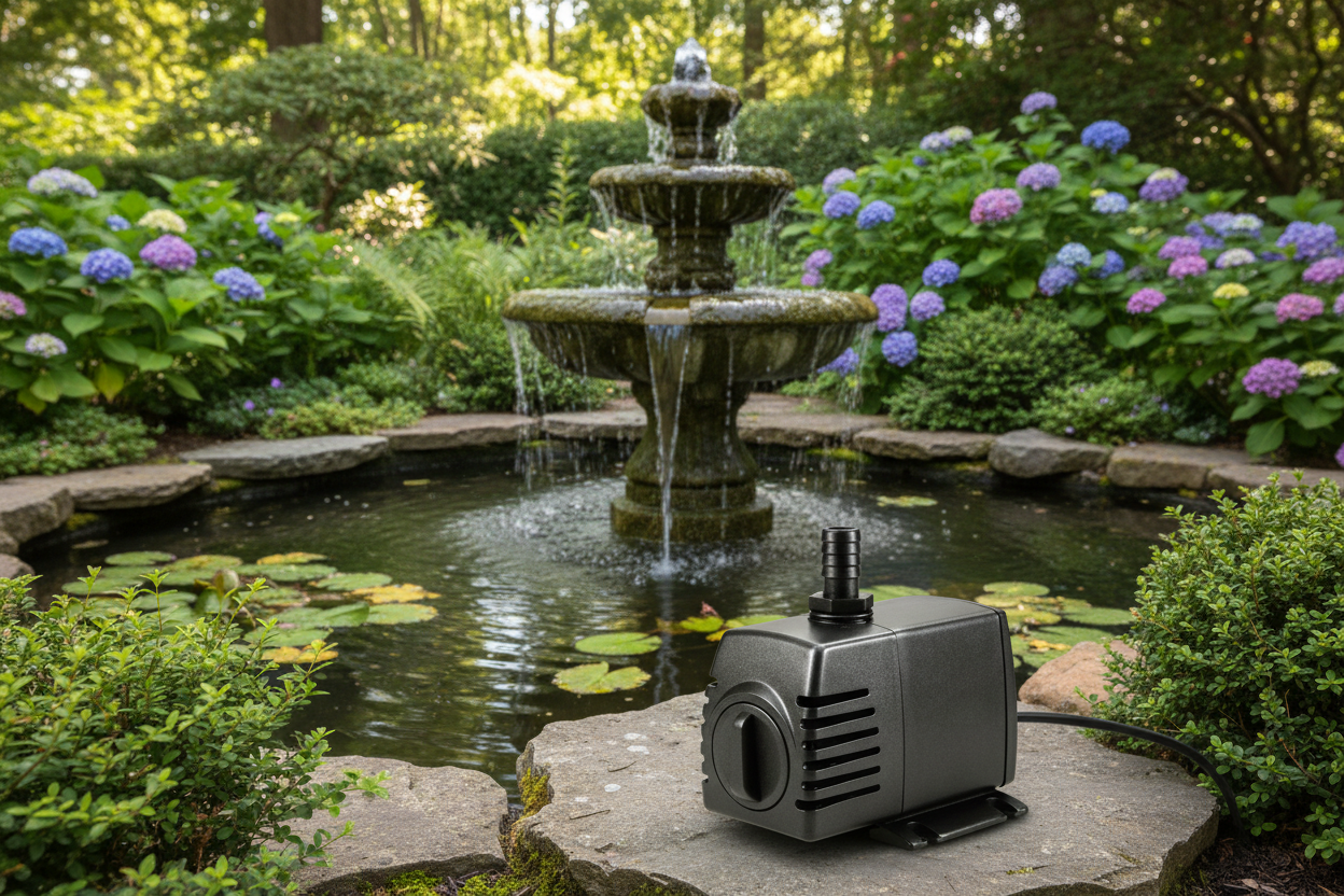 Waterfall Pumps - Pond or Fountain Submersible - Water Pump - 1000L/h - 1.8m