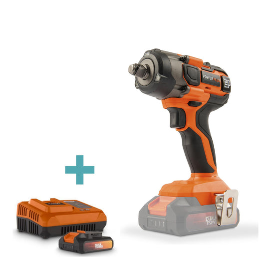 Dual Power - 20V Cordless Impact Wrench - Combo