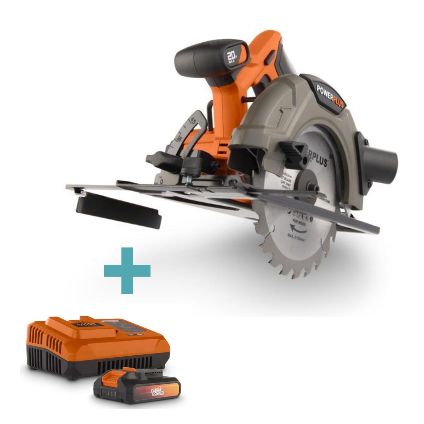 Dual Power - 20V Cordless Circular Saw - 165mm Combo