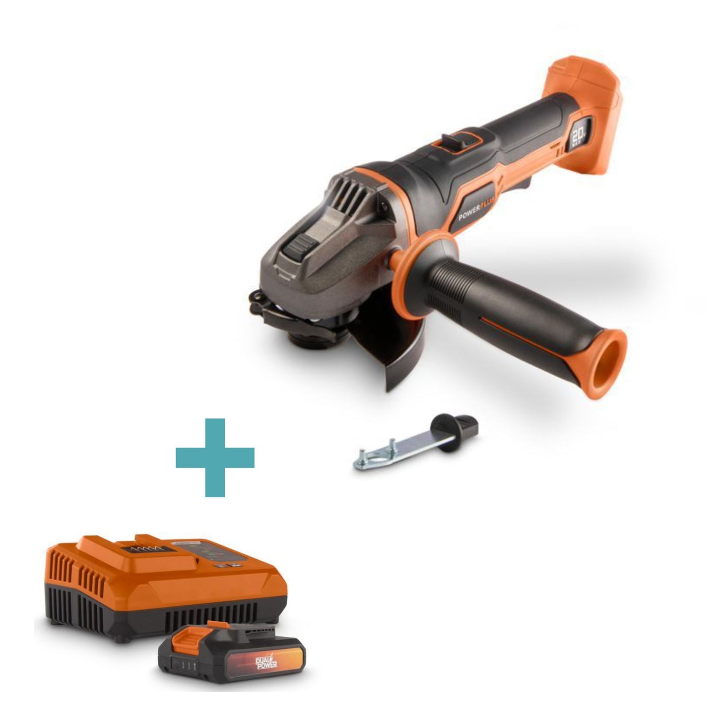 Dual Power - 20V Cordless Angle Grinder - 115mm Combo