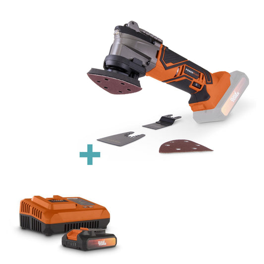 Dual Power - 20V Cordless Oscillating Multi Tool - 6 Speed Combo