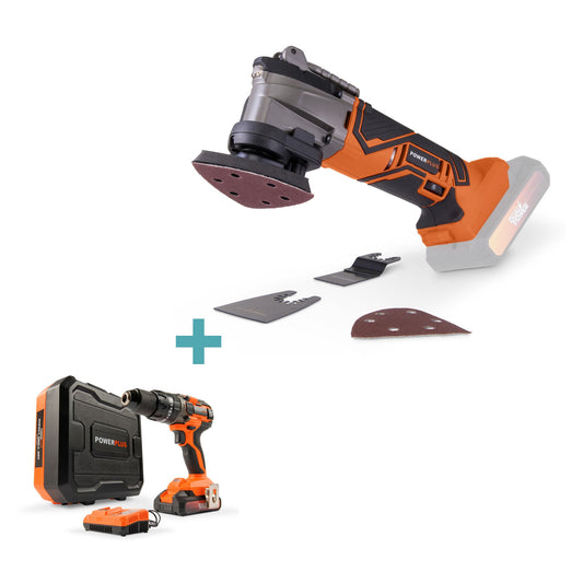 Dual Power - 20V Cordless Oscillating Multi Tool - 6 Speed - Drill Combo