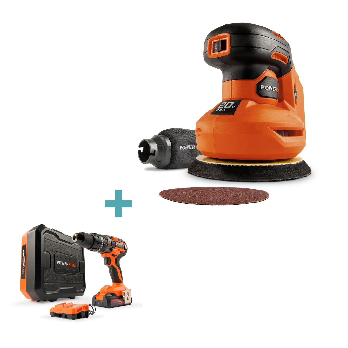 Dual Power - 20V Eccentric Sander - Drill Combo