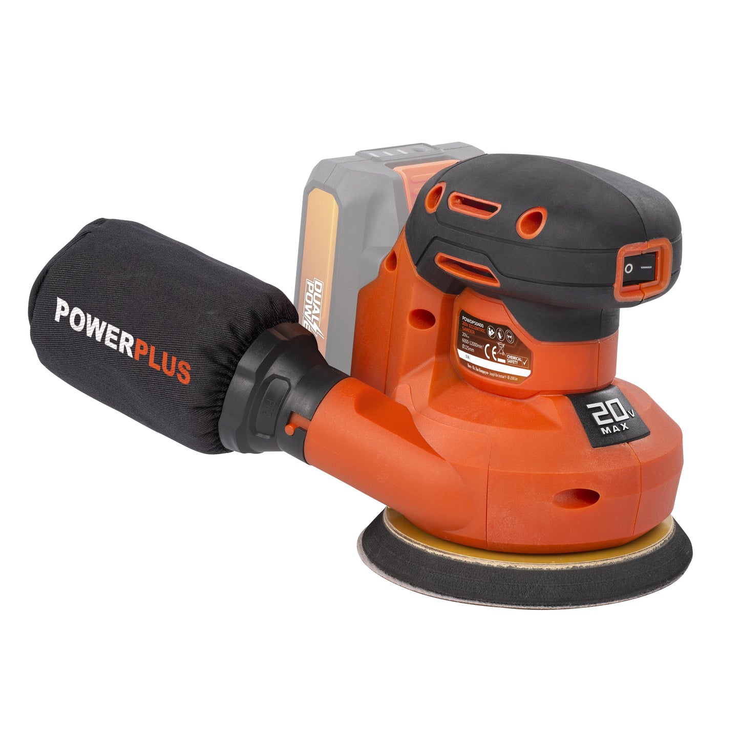 Dual Power - 20V Eccentric Sander - Orange (unit only)